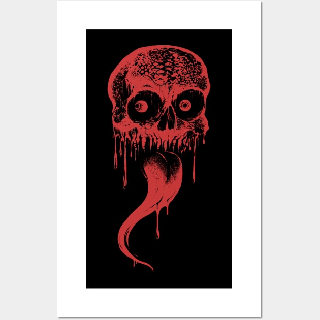 Licking Skull Wall Art by wildsidecomix